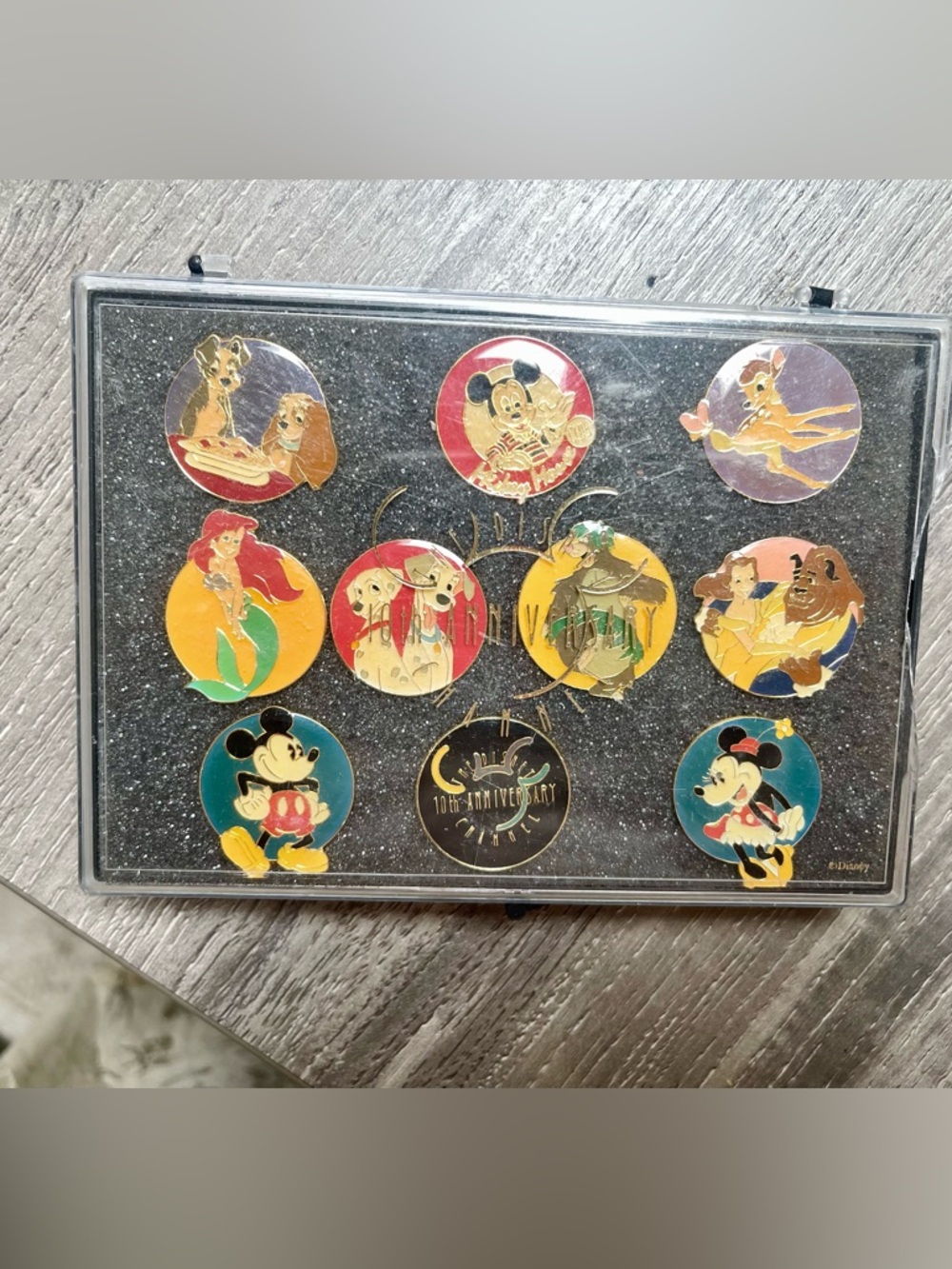 Disney Collectible 10 th Anniversary Collectible  Pin Set -